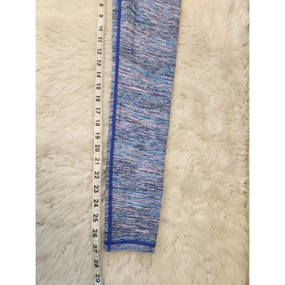 Ivivva by Luluemon Girls Blue Purple Solid Elastic Waist Ankle Leggings Size 14 - Picture 7 of 7